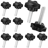 Zorfeter M6 x 25mm Thumb Screw, 10 Pcs | Threaded Knurled, Replacement Star Hand Knob, Clamping Screw Knobs