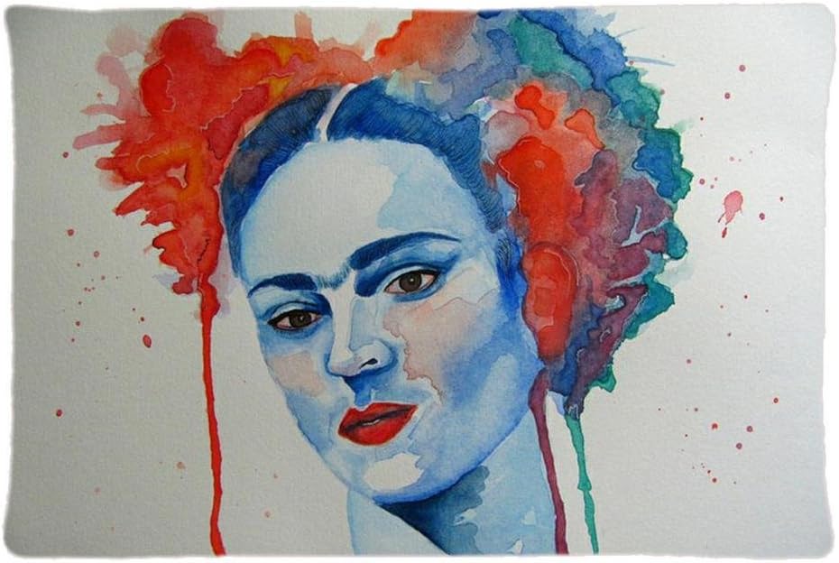 Terwen Print Frida Kahlo Self Painting Modern Home Decorative Pillow Case Zipper Cushion Covers (20x30 inch)