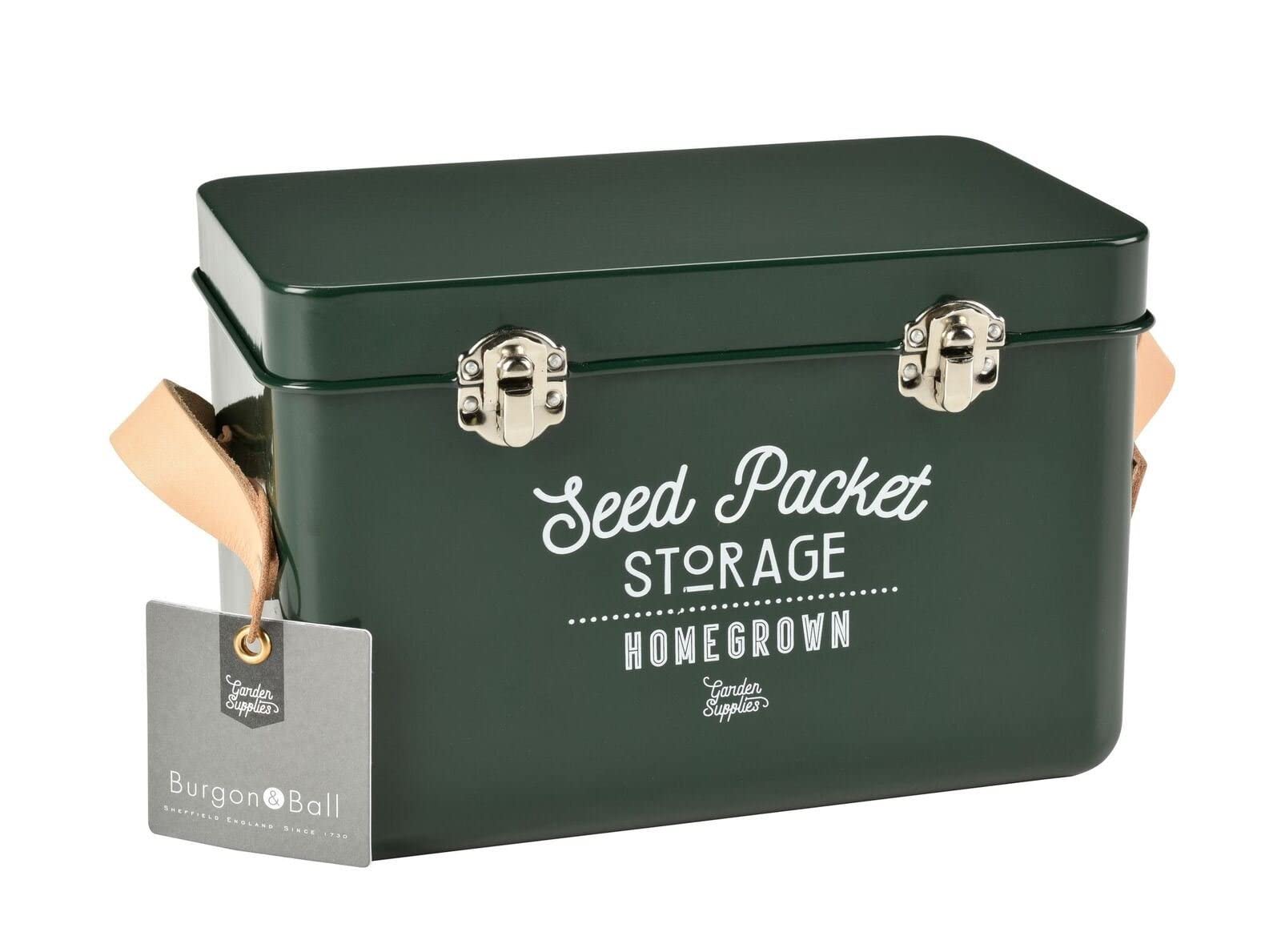 Burgon & Ball Seed Packet Storage Tin, Frog Green — image 1
