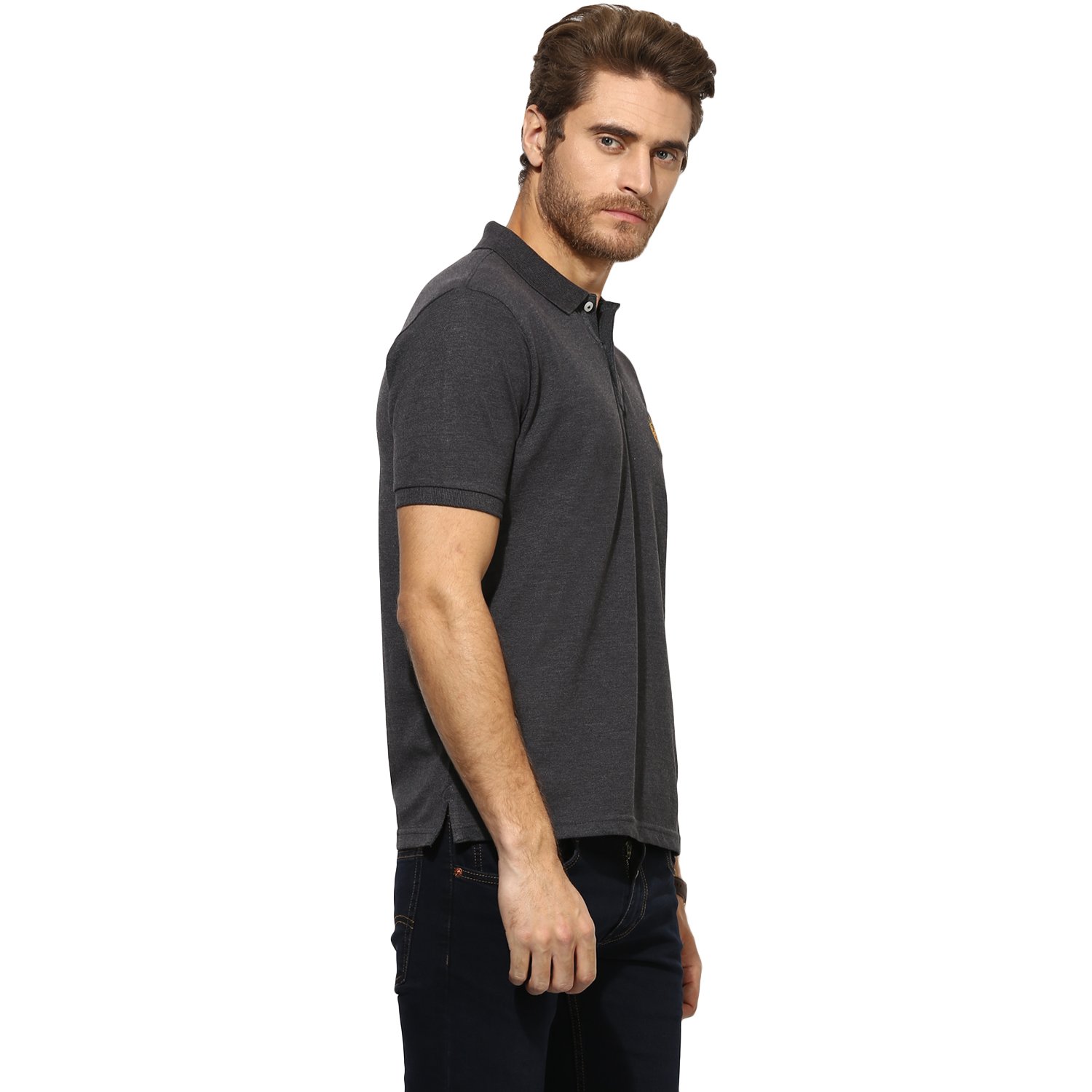 red tape men's solid regular fit t-shirt