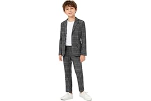 LOLANTA Boys Casual Suits Kids 2 Piece Gentleman Blazer and Pants Set Graduation Wedding Outfits Dresswear