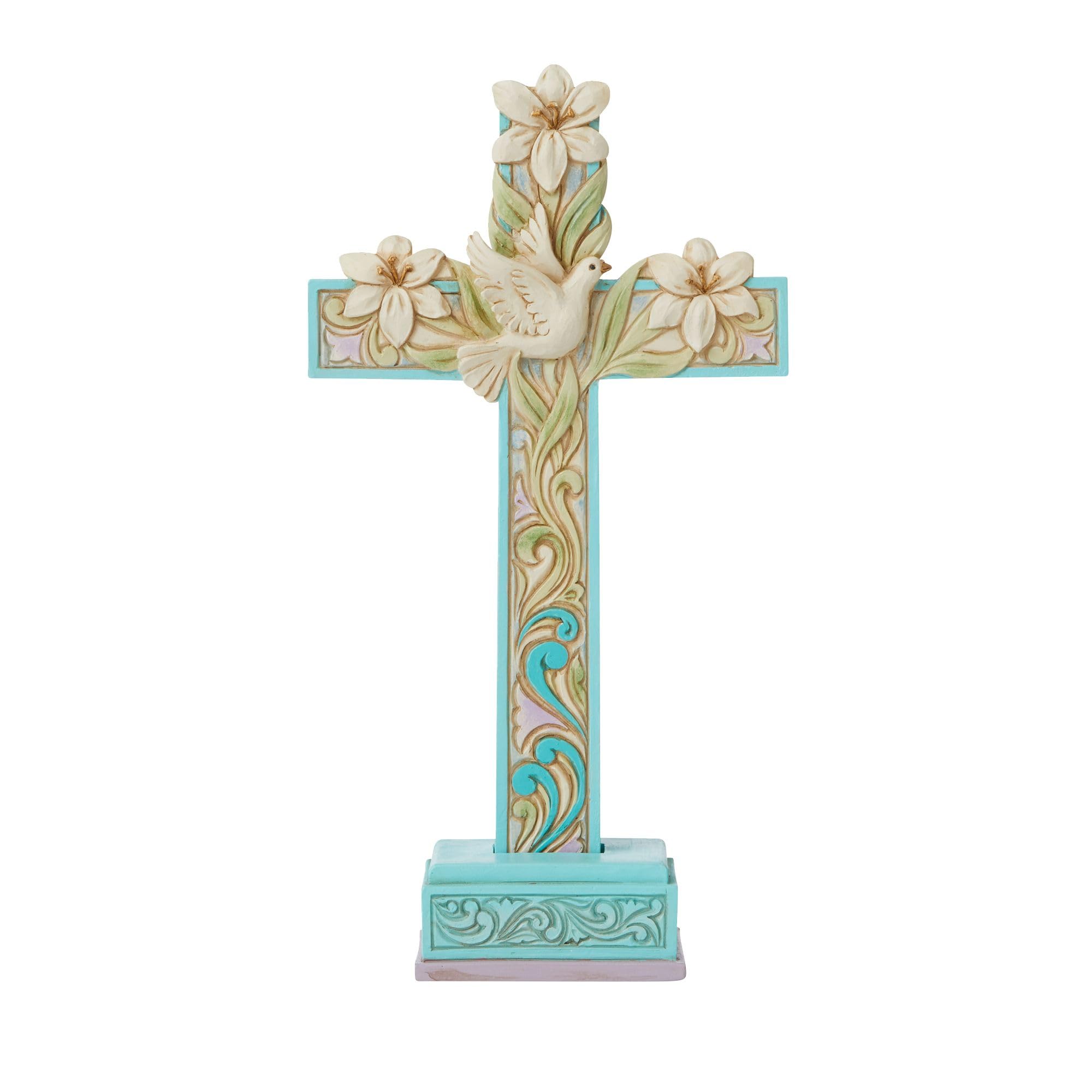 Enesco Jim Shore Cross With Lillies/dove Fig Figurine