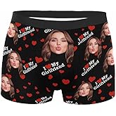 casecoco Custom Mens Underwear Boxer Briefs with Face Personalized Underwear Gift for Men Husband