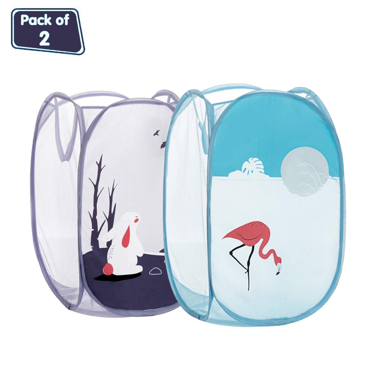 cesta de ropa sucia para niñas y mujeres 2packs-durableblack diseño de