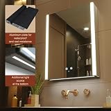 KWW LED Lighted Bathroom Medicine Cabinet Mirror Defogger Dimmer 3 Color Lights view 4
