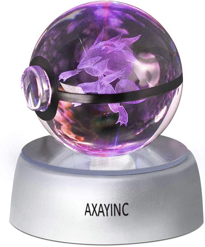 Amazon Youkiking 3d クリスタルボール ナイトライト アドバンス 彫刻 Pokemon愛好家へのクリスマスプレゼントに ゾロアーク ブラケットライト