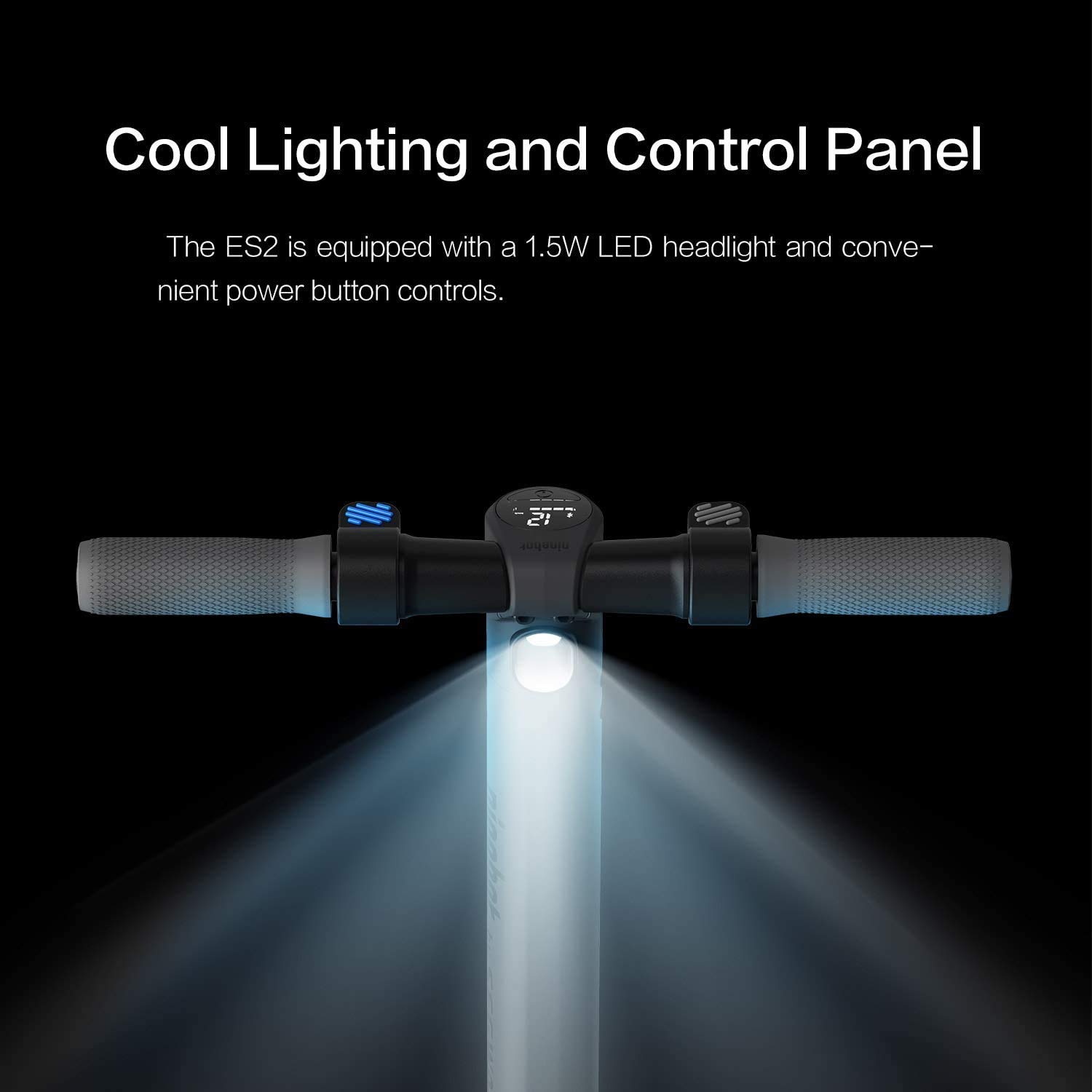 Segway Ninebot ES2 Electric Kick Scooter, Lightweight and Foldable, Upgraded Motor Power, Dark Grey Large