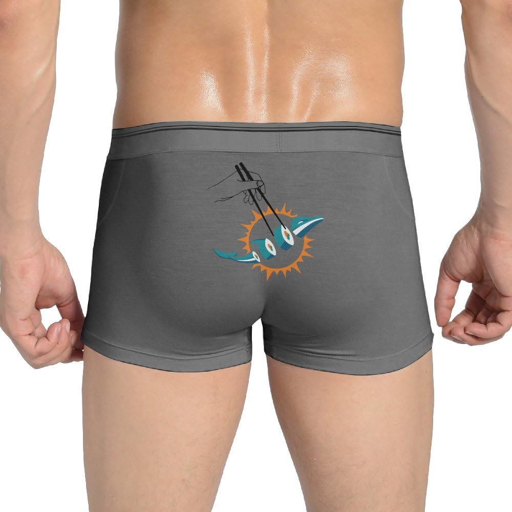 Hotboy19 Geek Men's Miami Sport Football Logo Briefs Ash