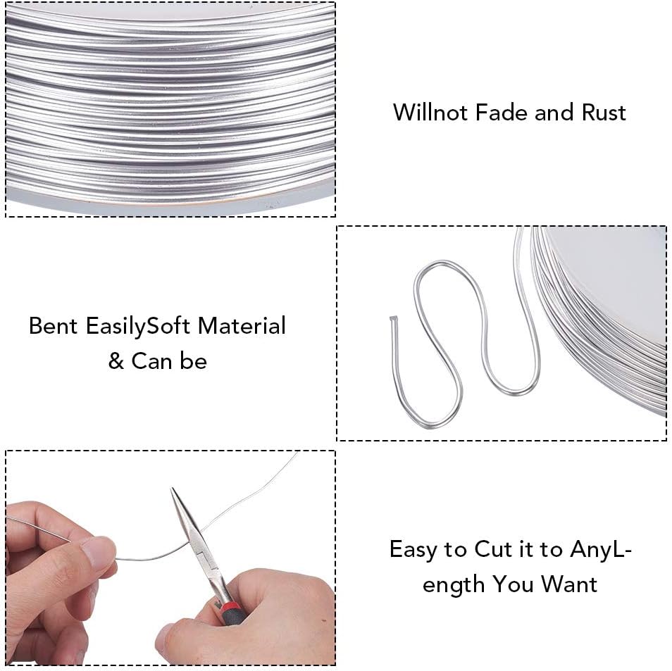 BENECREAT 6 Rolls 18 Gauge(1mm) Aluminum Wire 450FT(138m) Anodized Jewelry Craft Making Beading Floral Colored Aluminum Craft Wire - Image 5