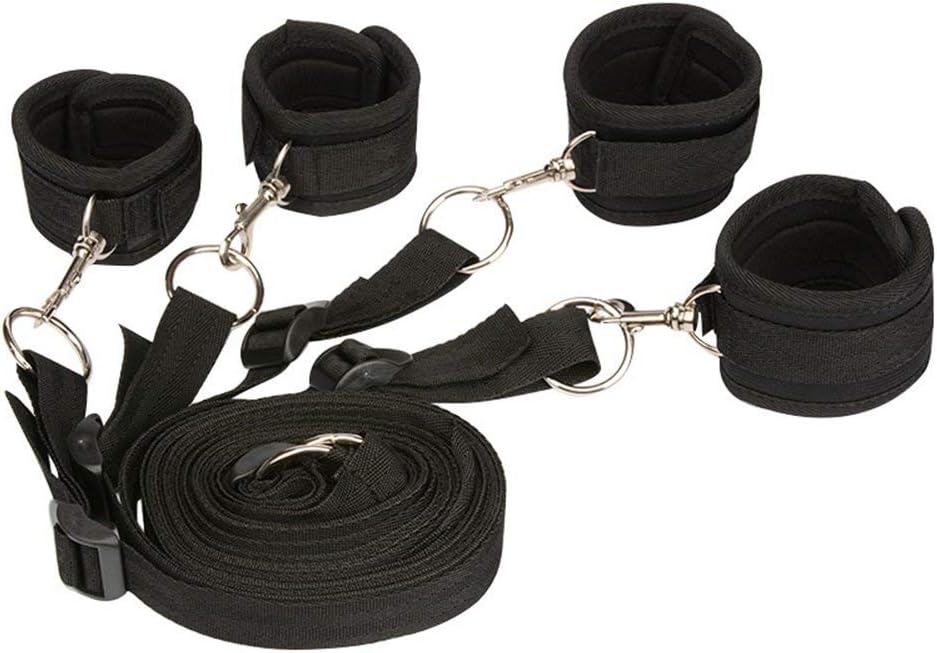 ErosMaster Soft Nylon Straps Set Adjustable Wrist DIY Kit Sports Training for Legs/Sport Exerclse Tool (Black)