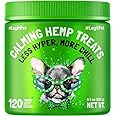 Calming Hemp Treats for Dogs Made in USA Organic Hemp Natural Separation Aid Helps Barking, Chewing, Thunder, Fireworks, Aggressive Behavior Soothing Stress Relief Natural Relaxation 120 Chews