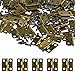 100 Pcs Small Box Hinges 18x16mm Antique Bronze Mini Hinges Retro Butt Hinges with 400Pcs Hinge Screws, Wobe Vintage Small Folding Butt Hinges for Ssmall DIY Projects Jewelry Box Doll Houses