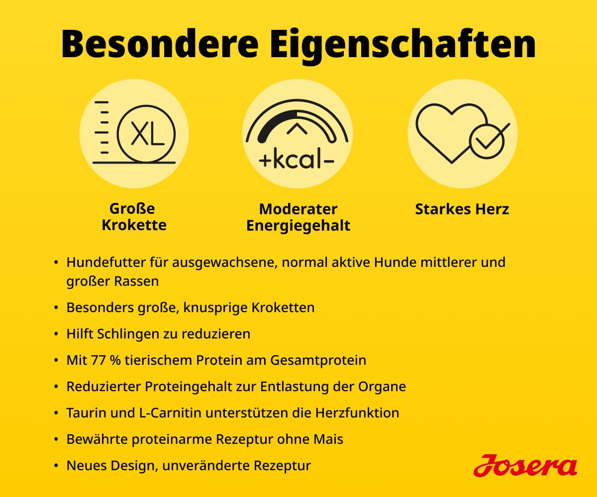 JOSERA Adult Large Optiness Lamm & Reis (1 x 12,5 kg) | Premium Trockenfutter für ausgewachsene Hunde | eiweißreduziert | weizenfrei | wertvolle Fettsäuren | XL-Kroketten gegen Schlingen 3