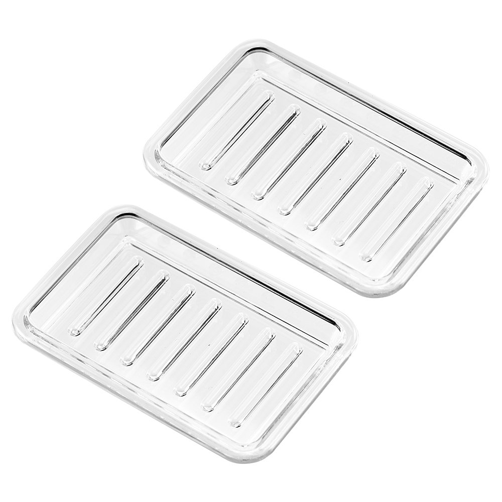 InterDesign Plastic Bar Soap Holder For Bathroom Shower Pack of 2
