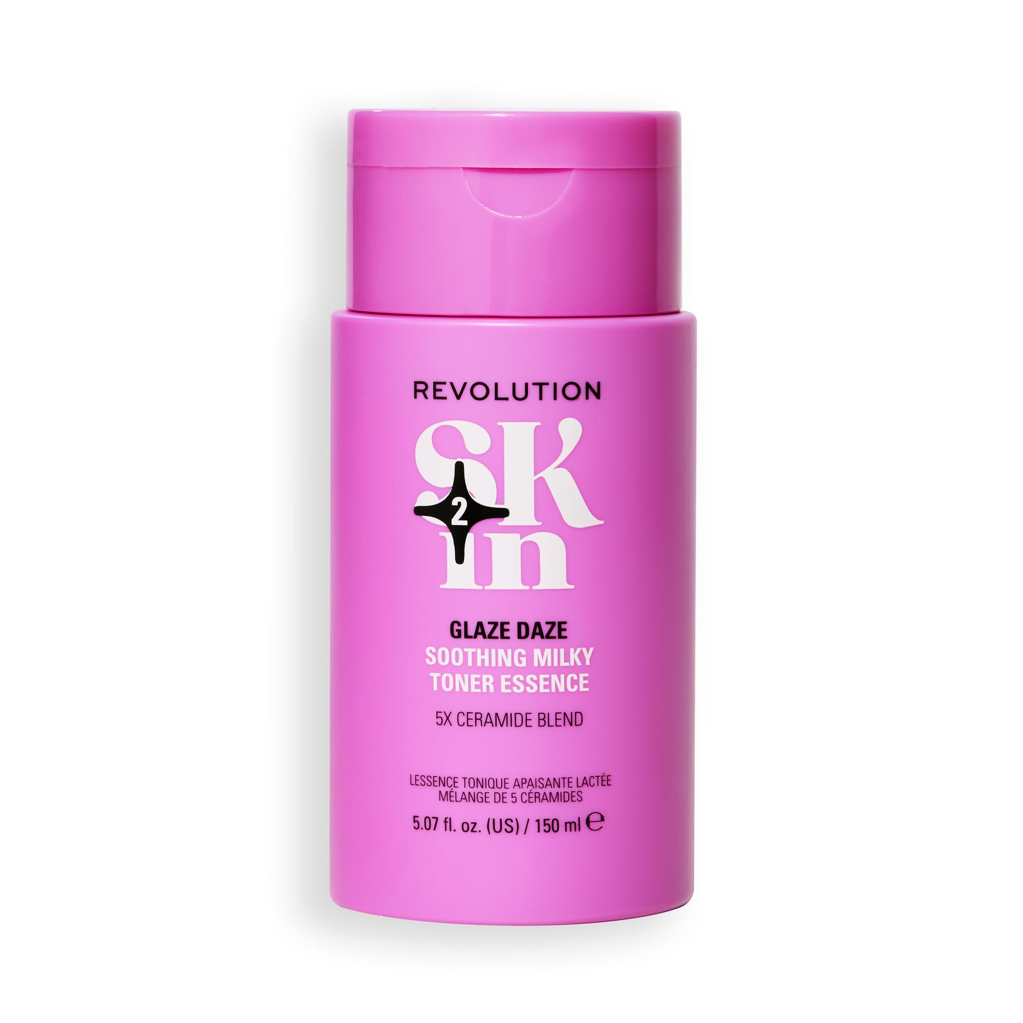 Revolution Skin, Glaze Daze Ceramide Soothing Milky Toner Essence, Facial Toner, Soothes & Calms Skin, Vegan & Cruelty-Free, 150ml