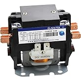 2 Pole AC Contactor, Generic Heavy Duty 40Amp 24V Coil Air Conditioner Contactor Condenser Compressor Contactor, Definite Purpose Contactor