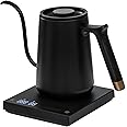 TIMEMORE Fish Smart Electric Coffee Kettle 600ML, Gooseneck Pour Over Kettle for Coffee and Tea Variable Temperature Control, Home Edition Black