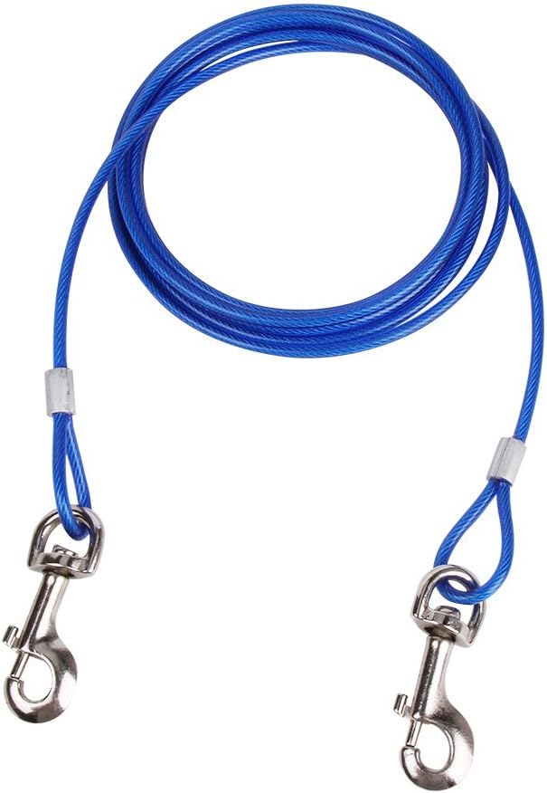 16ft(5M) Dog Tie Out Cable with 18" Spiral Ground Stake Spike, Out for Outdoor Yard and Camping - Image 4