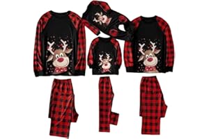YSLMNOR Christmas Pajamas for Family Matching Pjs Set Classic Plaid Xmas Clothes for Teens Womens Mens 2023 Gifts