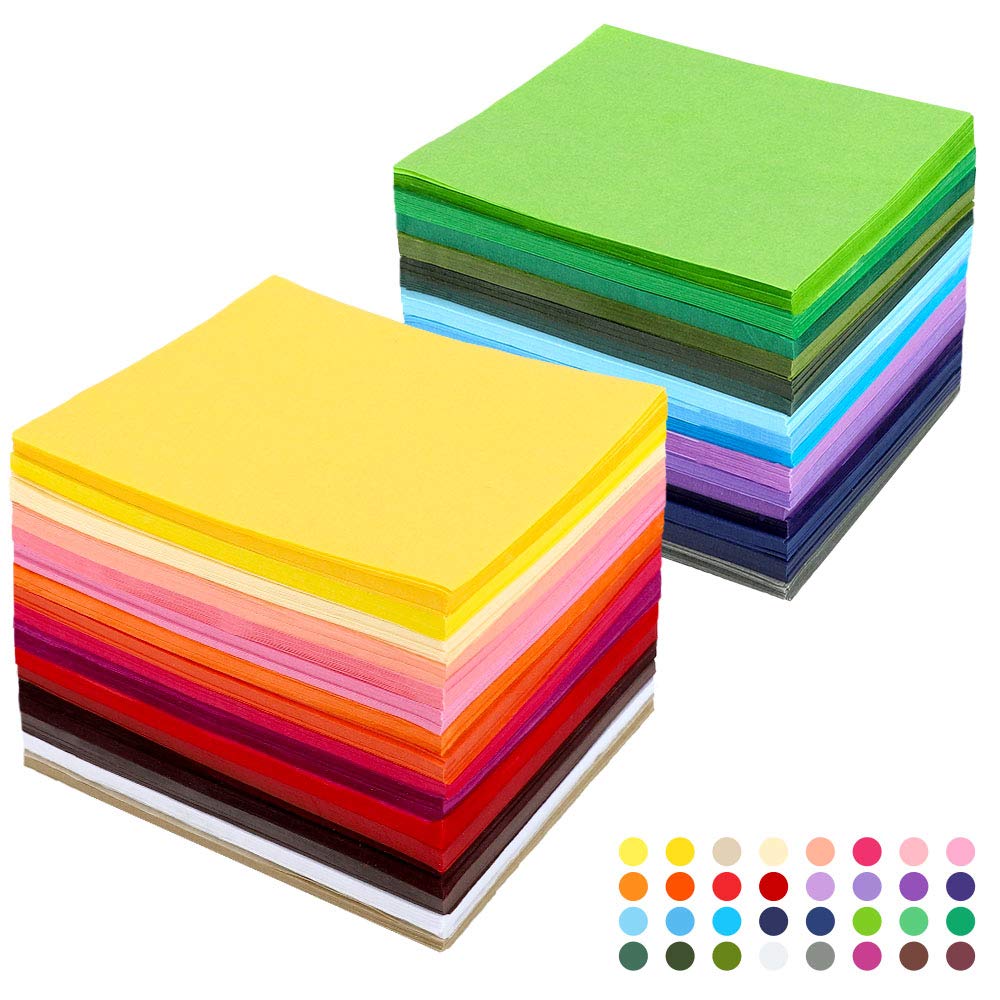 Isbasa 4800 Sheets Tissue Paper Squares 32 Colors 4 X 4 inch Tissue