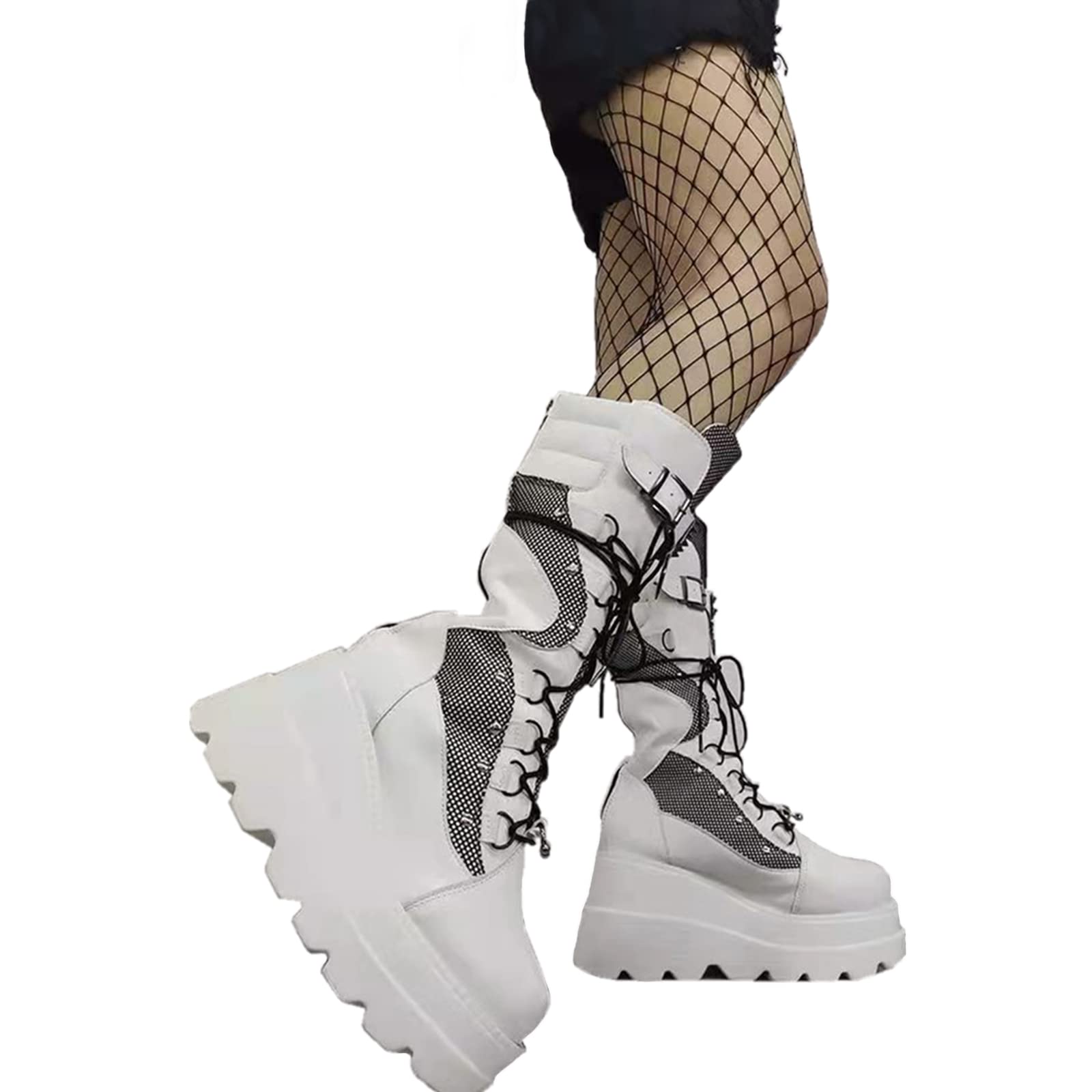 ZKXYFFS Platform Ankle Boots for Women Chunky High