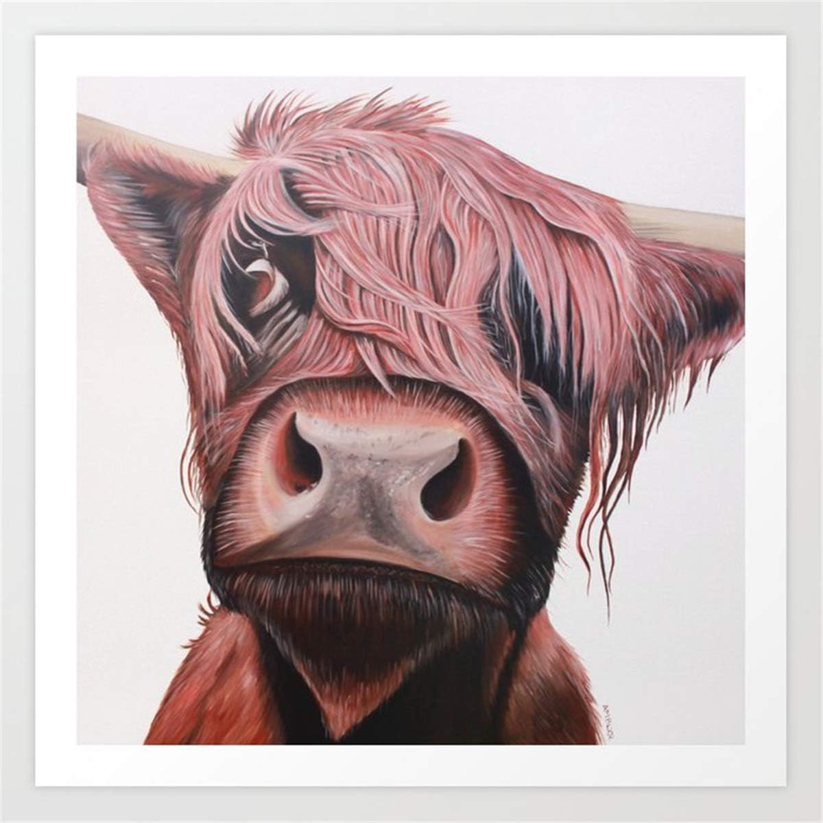 DIY Painting by numbers highlandcowartprintscottish Paint by Numbers Kits for Adults and