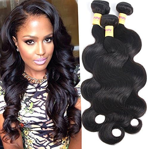 Connie Hair 6A Brazilian Body Wave 3 Bundles 20 22 24inch Unprocessed Brazilian weave hair human bundles Natural Black Color Total 300g