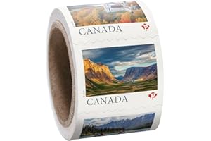 100pc Coil Roll Canadian Permanent Post-Age Stamps, Scenic Landscapes Design