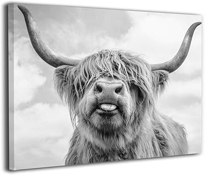 Amazon Com Canvas Print Wall Art Black And White Freedom Highland