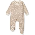 Burt's Bees Baby Essentials Girls' Organic Cotton One-Piece Zip Front Sleep and Play Footed Pajamas