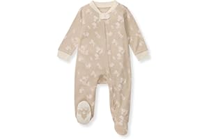 Burt's Bees Baby Girls' Organic Cotton Sleep and Play Footed Pajamas
