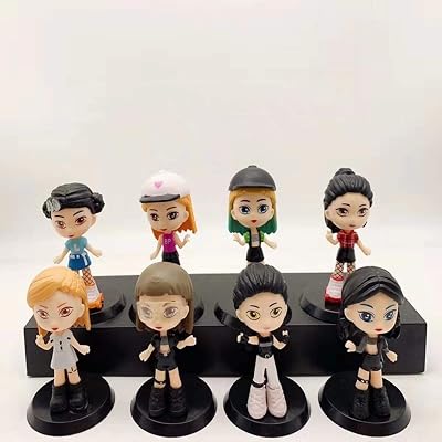 8pc BLACKPINK figurines Cut cake toppers BLACKPINK girls birthday party candle BLACKPINK dolls birthday cupcake toppers and cake toppers party cake