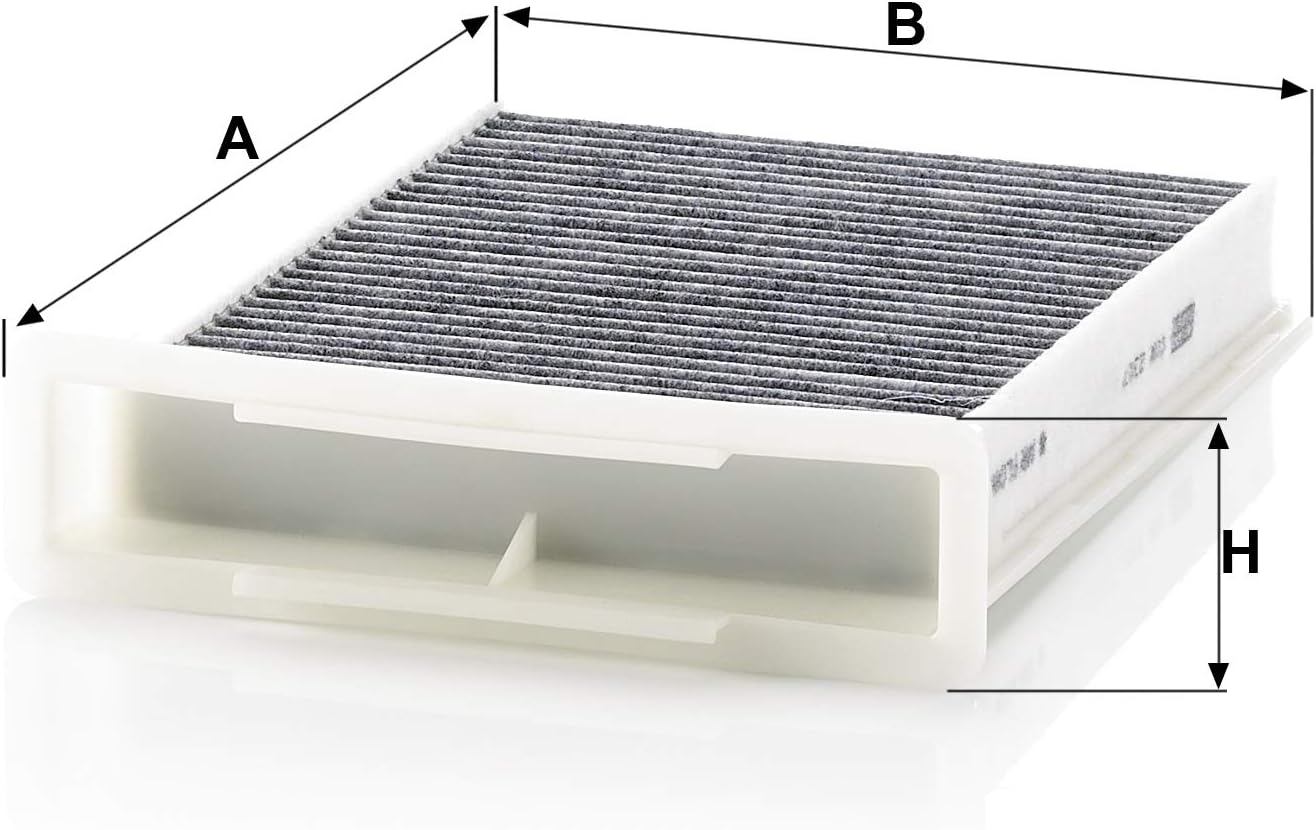 MANN-FILTER CUK 2317 Cabin Air Filter - Pollen Filter with Activated Carbon - for Cars + Transporters, White, 22.4 x 16.3 x 4.4 cm - Image 3