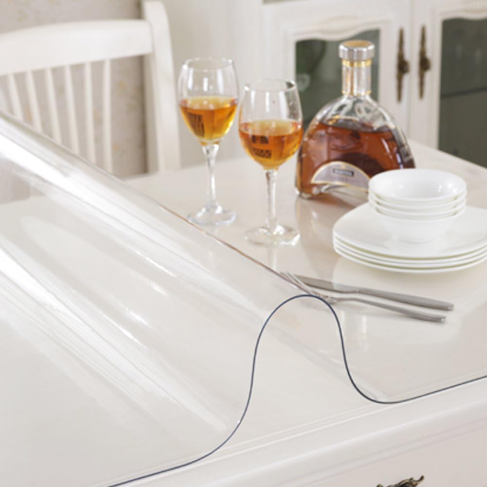 Pvc table cloth/tv cabinet,bedside mat/ table cloth/ waterproof mat/soft glass plastic, crystal table cloth-A 40x140cm(16x55inch)