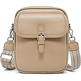 Unilily Crossbody Bags for Women, Vegan Leather Messenger Bag Vintage Shoulder Bag Travel Purse Wallet with Card Slots