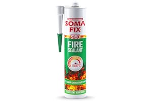 PROFESSIONAL SOMA FIX Furnace Cement - High Heat Fire Resistant Mortar, Black Fireplace Cement (2732°F), Heat Resistant Sealant for Fireplaces, Ovens, Stoves, Chimneys, Grills & Flues - 10.5 fl.oz