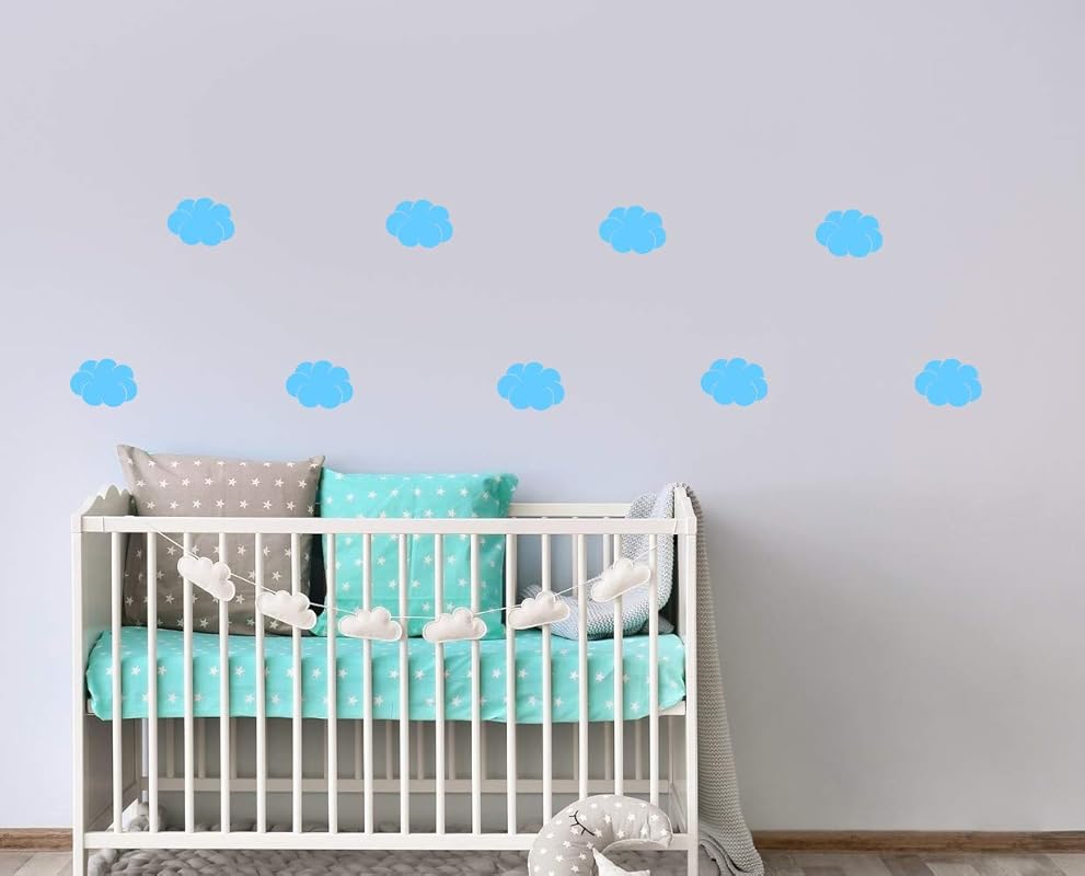 Decoration De Chambre D Enfant 14 Couleurs Au Choix Stickers Mural 9 Nuages Pour Chambre Enfant Ou Bebe Chambre D Enfant Innovaty Com Br