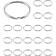 QWORK Key Ring, Set of 20, 2 Inch Large Open Key Ring - Sturdy Key Chain Ring for Keychain and Crafts