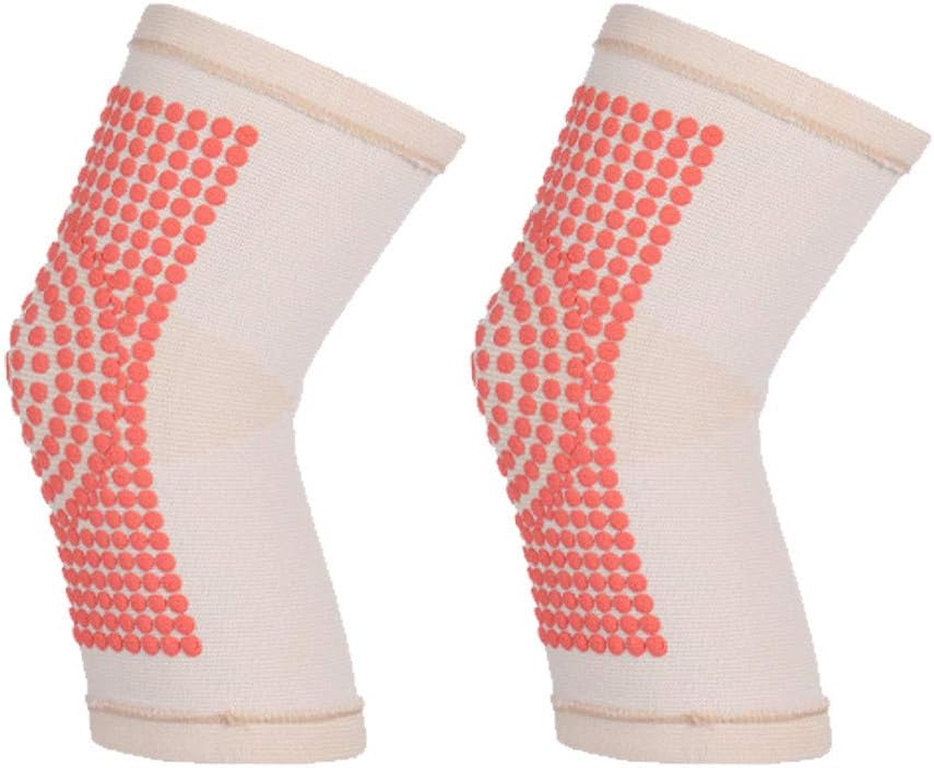 Warm Knee Pads Leg Warmers - Self-Heating Knit Thermal Knee Braces for Men Women - Winter Cozy Leg Sleeves Support Protector for Ski Cycling Runing Walking Arthritis Tendonitis - 1 Pair (Beige, M)