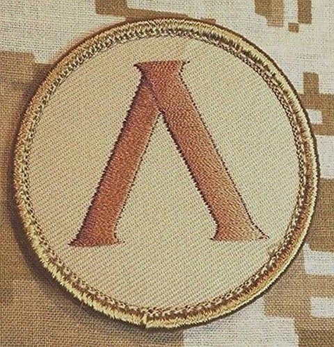 Lambda Spartan Shield Tactical Military Usa Army Morale Desert Velcro Patch