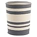 InterDesign Ellis Knitted Decorative Trash and Waste Can, Gray/Ivory
