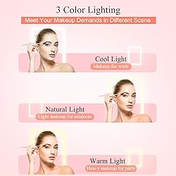 FUNTOUCH Rechargeable Travel Makeup Mirror with 72