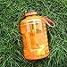 BuildLife Gallon Motivational Water Bottle with Time Marked to Drink More Daily and Nozzle,BPA Free Reusable Gym Sports Outdoor Large(128OZ) Capacity (Orange, 1 Gallon)