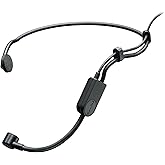 Shure PGA31 Headset Condenser Microphone with Cardioid Polar Pattern, Flexible Gooseneck, Foam Windscreen, and TA4F (TQG) Con