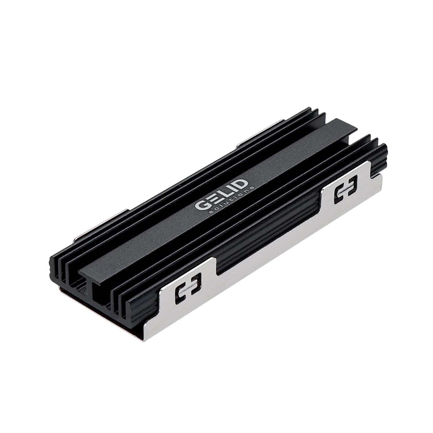 Gelid Solutions Icecap M2 SSD Cooler, Lightweight and Slim, Quick and Easy Assembly, Fits All M.2 Type 2280 SSD, Aluminium, 72 x 23 x 10, Black
