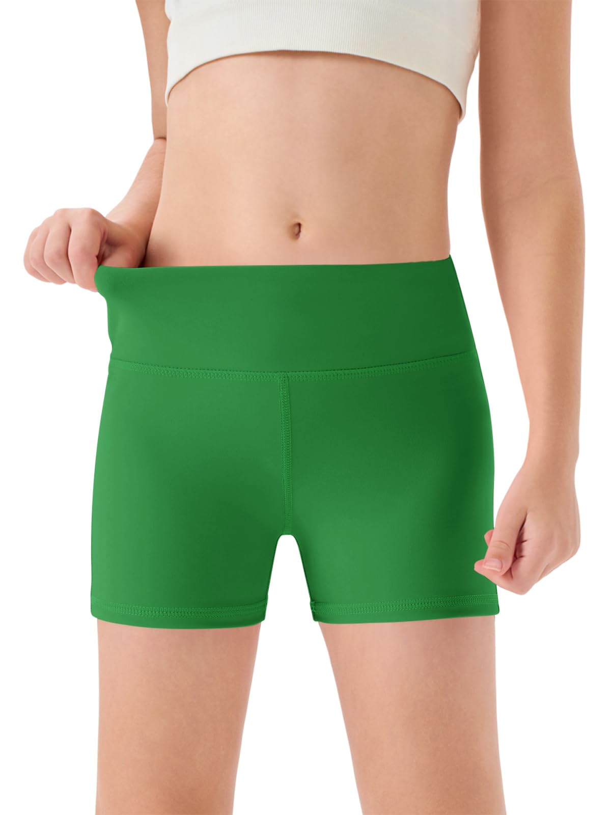 Haloumoning Girls Athletic Shorts Kids High Waisted