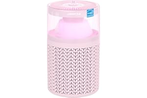 AIRROMI Air Purifiers for Bedroom Home,Up to 658 Ft²,Activated Carbon Filter Cleaner,With Fragrance Sponge for Better Sleep,Night Light,Pet Dander,Allergies,Smoke,Odor,Desktop Air Cleaner A2002 Pink