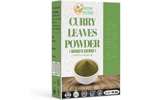 Curry Leaf Powder 100% Natural Grown Dried 5.3 oz | Promotes Hair Growth Formulation | Strong Hair | Hair Volume | Thicker Hair No Chemical by Herbs Botanica