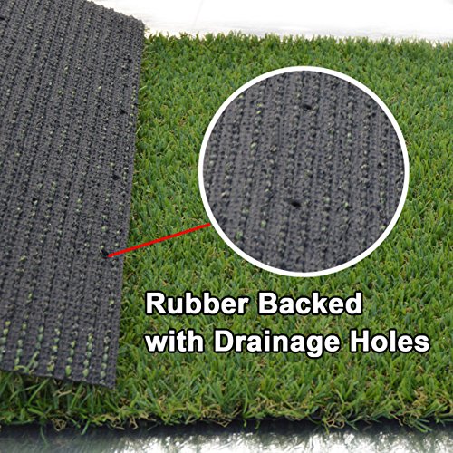 Synturfmats 3'x3' Artificial Grass Carpert Rug - Premium Indoor/Outdoor Green Synthetic Turf, 4-Toned Blades