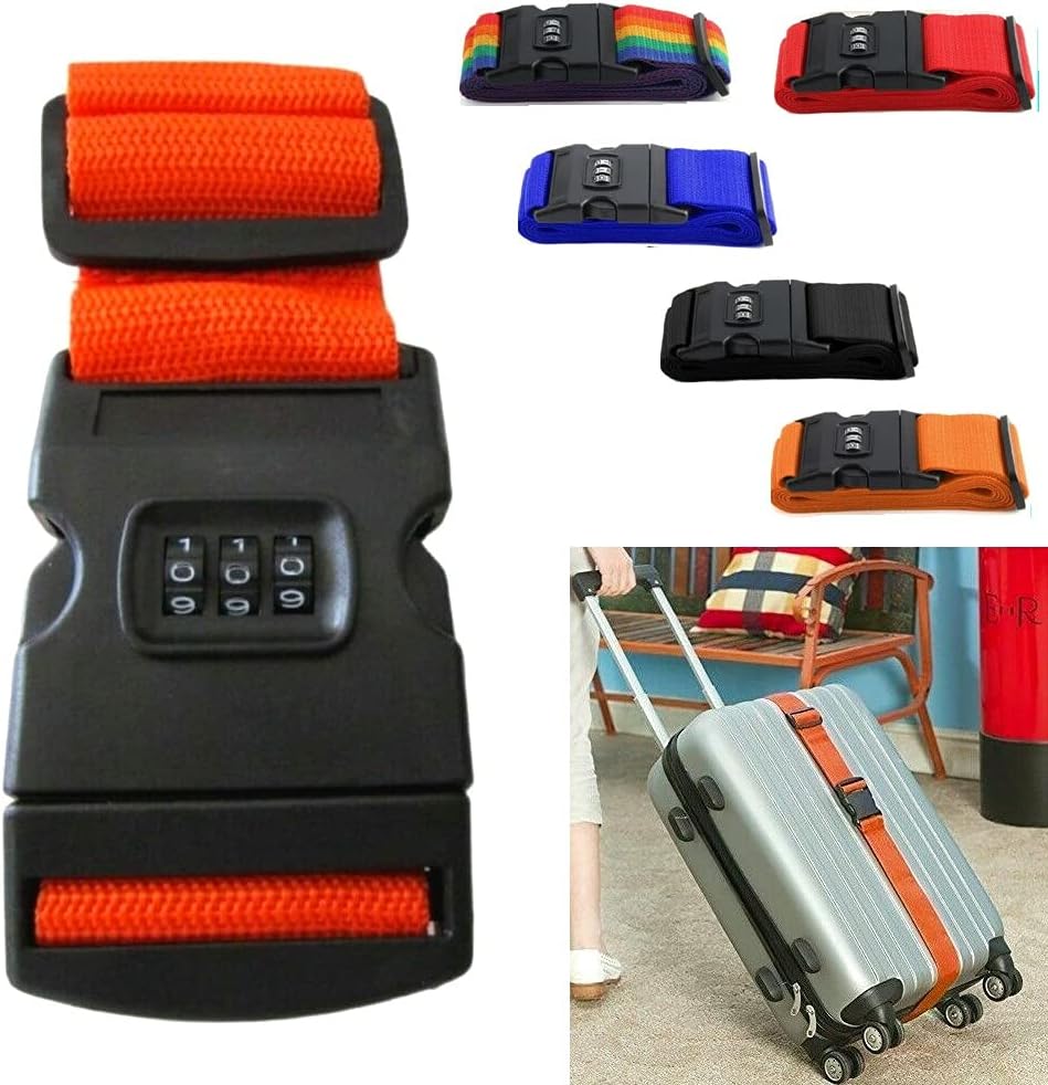 Accessori da viaggio FAST WORLD SHOPPING ® Cinghia Per Valigia Cintura Con  Combinazione Numerica Cinta Sicurezza Bagagli Trolley urban-earth.co.uk
